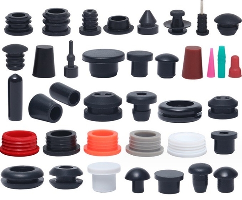 Op maat gemaakte afdichtingsonderdelen EPDM/NBR/NR Rubber End Cap met vaste natuurrubberplug