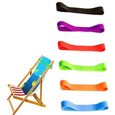Snijdservice voor solide kleur Elastische strandstoel handdoekhouder clips Silicone rubber bands