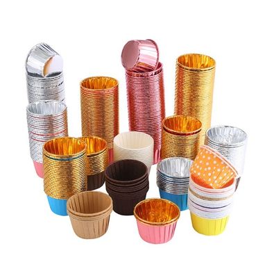 Hoogtemperatuurbestendige rollende mond muffin cup cake bakvormen meerkleurig