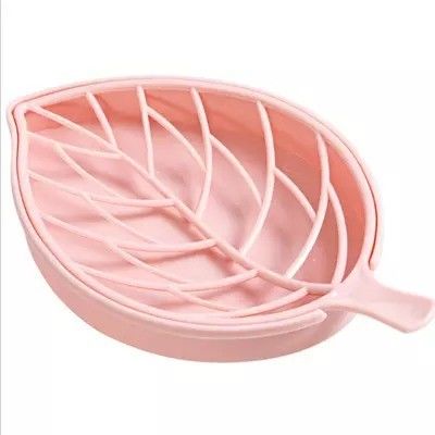 Moderne badkamer zeephouder met dubbele laag bloemenontwerp en niet-glijdende siliconen bak