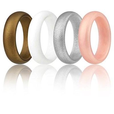 Flexible Finger Ring Metalen Silicone trouwringen met vormverwerking