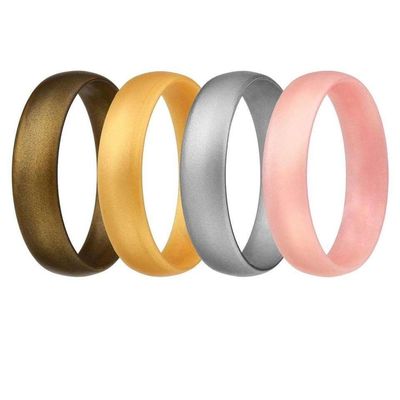 Flexible Finger Ring Metalen Silicone trouwringen met vormverwerking