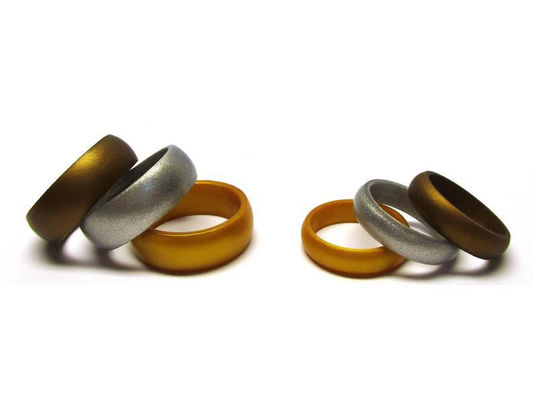 Flexible Finger Ring Metalen Silicone trouwringen met vormverwerking
