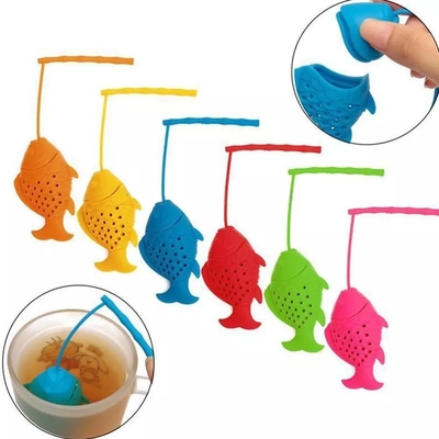 PORTABLE Eco Friendly Tea Infuser met herbruikbare siliconen zeef en multi-color