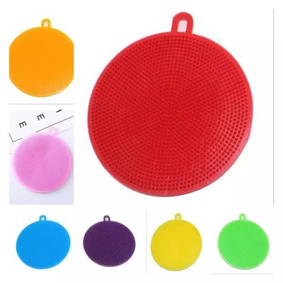Dubbelzijdige cirkelvormige vaatwasborstel Silicone reinigingsborstel voor keukenreiniging