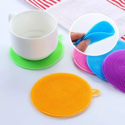 Dubbelzijdige cirkelvormige vaatwasborstel Silicone reinigingsborstel voor keukenreiniging