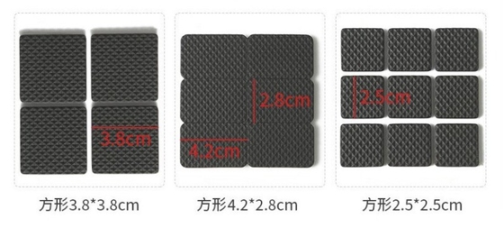 Aanpassingsgrootte Meubel Accessoires EVA Rubber Sofa Tafelbenen Pads met zelfklevend materiaal