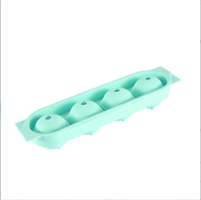 Silikon Ice Cube Tray Molds Crystal Clear 4 Cavity Draagbare Ronde Bol Bol Maker