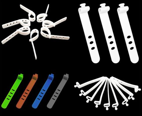 MVQ Custom Moulding Silicone rubber gevormde onderdeel voor multifunctionele verstelbare kabelband