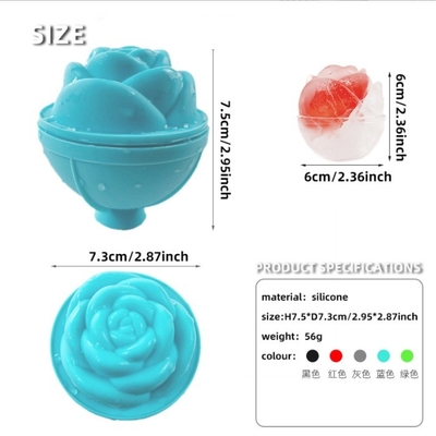 IJsgereedschap Silicone Schimmel Roos Bloem Vorm IJsbal Gezicht IJssling voor het voordeel