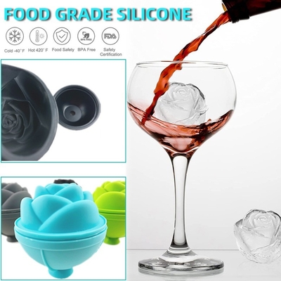 IJsgereedschap Roos Bloemvorm Silicone Schimmel IJskast Ijsbal Silicone Gezicht Ijsroller