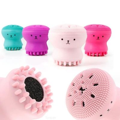 Deep pore exfoliating siliconen gezichtsreinigingsborstel met octopusvorm en in voorraad