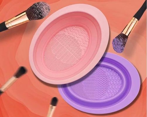Duurzame stijl Schuim vouw schoonmaakblokje Silicone make-up borstel schoonmaker wasbak
