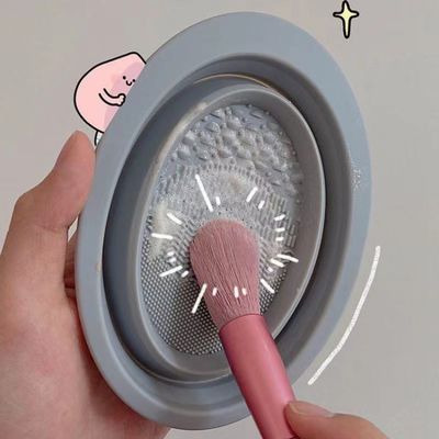 Duurzame stijl Schuim vouw schoonmaakblokje Silicone make-up borstel schoonmaker wasbak