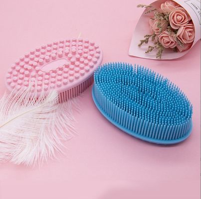 Makkelijk schoon te maken Loofah huid met siliconen body scrubber en exfoliërende douche badborstel