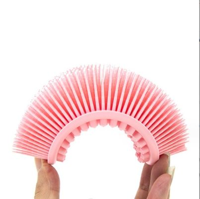 Makkelijk schoon te maken Loofah huid met siliconen body scrubber en exfoliërende douche badborstel