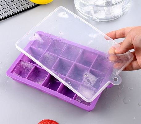 IJsmakers Makkelijk loslaten 15 holte 24 holte siliconen ijskobbakken met deksels