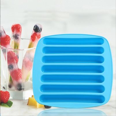 Meerdere kleuren IJsstickvorm 7 holte Silicone Koekjes Chocolade Schimmel IJsstick Tray