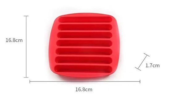 Meerdere kleuren IJsstickvorm 7 holte Silicone Koekjes Chocolade Schimmel IJsstick Tray