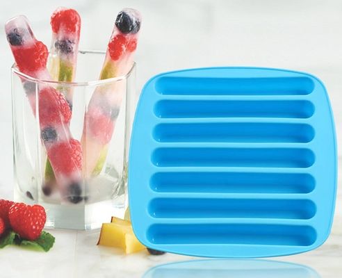 Meerdere kleuren IJsstickvorm 7 holte Silicone Koekjes Chocolade Schimmel IJsstick Tray