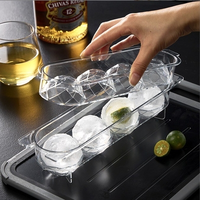 Ball Ice Box 4 stuks PET Plastic Food Grade Fancy Ice Cube Tray Voor Keuken Accessoires