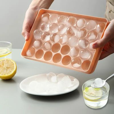 33 Rasters Ronde bal ijsblokbak voor ijsgereedschap gemaakt van milieuvriendelijk PP-plastic