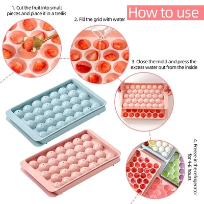 Mini Circle Ice-Cube Trays PP Plastic Round Ice Ball Maker Mould voor vriezer