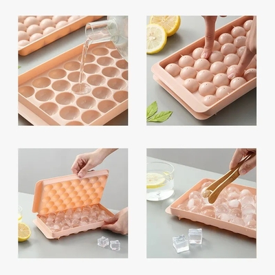 Mini Circle Ice-Cube Trays PP Plastic Round Ice Ball Maker Mould voor vriezer
