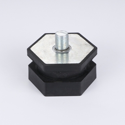 Rubber en metaal maatwerk zeshoekige motor schokdemper pad voet voor pneumatische buffer