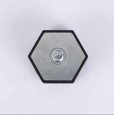 Rubber en metaal maatwerk zeshoekige motor schokdemper pad voet voor pneumatische buffer