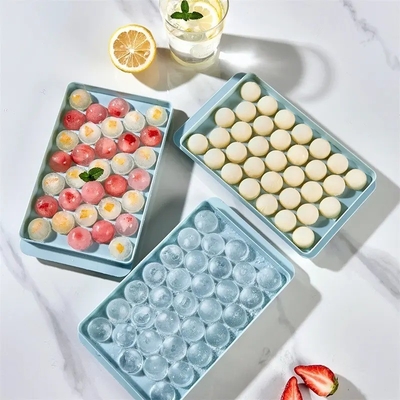 Mini Circle Ice-Cube Trays PP Plastic Round Ice Ball Maker Mould voor vriezer