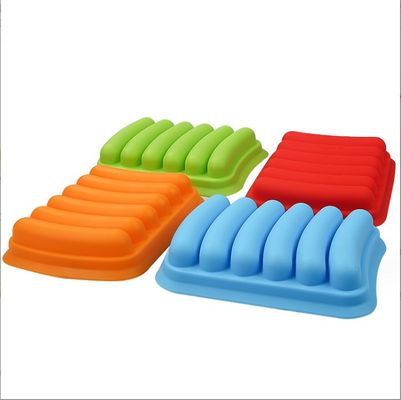Taartgereedschapsgoederen van voedselkwaliteit DIY herbruikbare siliconen worst maken van schimmel met 6 holtes Hotdogs Baken van schimmel