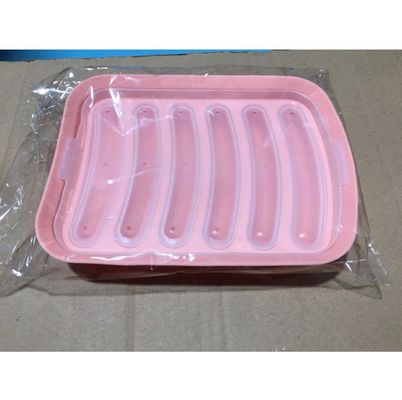 Taartgereedschapsgoederen van voedselkwaliteit DIY herbruikbare siliconen worst maken van schimmel met 6 holtes Hotdogs Baken van schimmel
