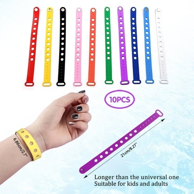 Kleurrijke siliconen polsband verstelbare armband voor charms en polsband schoenen