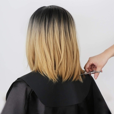 Custom Logo Barber Zwarte siliconen sjaal voor het knippen en verven van haar in salonbenodigdheden