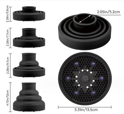 Opvouwbare siliconen haardifusor, vormverwerking voor perfect gedefinieerde krullen