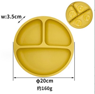 Baby tafelgerei zonder BPA Lichte zachte siliconen plaat met zuigontwerp Geen