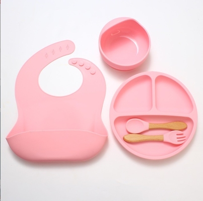 5pcs zachte lepel BPA baby voeding lepel vork set Utilities Silicone baby set voor de markt