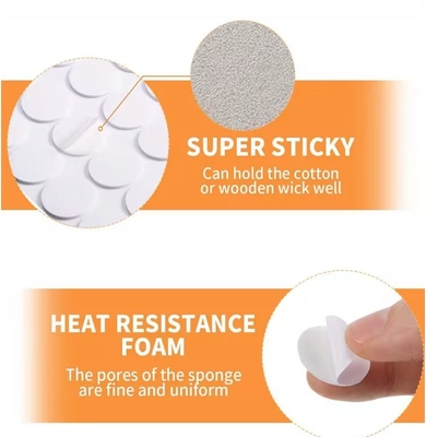 DIY glas kaarsen maken Tool Kit met witte schuim stickers en dubbelzijdige stickers