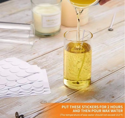 DIY glas kaarsen maken Tool Kit met witte schuim stickers en dubbelzijdige stickers