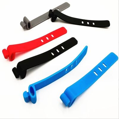 Kleurrijke siliconen bandkabelhouder organisator voor het vormen van voedselkwaliteit USB-kabels