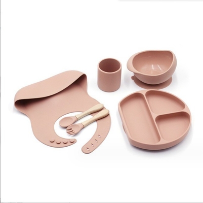 Silicone voedingssets Topverkoper Baby benodigdheden Baby borden Set pasgeborenen Set cadeau