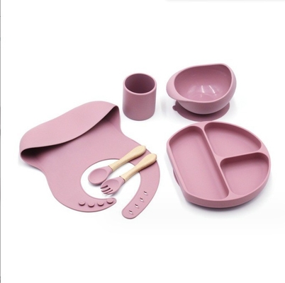 Silicone voedingssets Topverkoper Baby benodigdheden Baby borden Set pasgeborenen Set cadeau