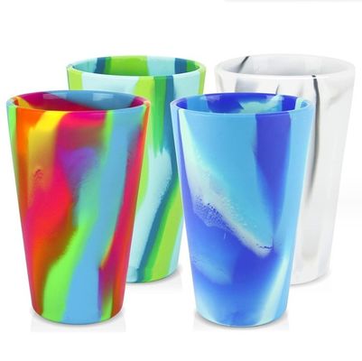 Voedingsmiddelenkwaliteit Silicone 480 ml Tie Dye Silicone Tumblers Cups voor drinkwater en koffie