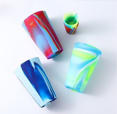 Duurzaam siliconen rubber onbreekbaar glas glas glas herbruikbaar breukbestendig bekertje voor feesten