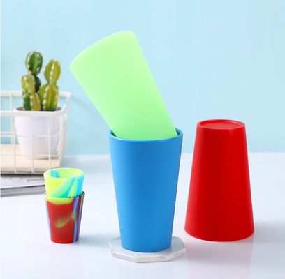 Home Keuken Duurzame kleurrijke siliconen drinkbekers voor aangepaste herbruikbare koffiebeker