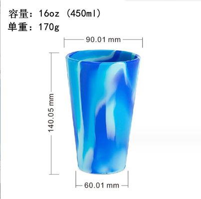 Home Keuken Duurzame kleurrijke siliconen drinkbekers voor aangepaste herbruikbare koffiebeker