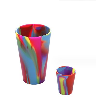 12oz aangepaste logo mokken siliconen materiaal geïsoleerde reis tumbler beker met handvat