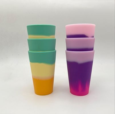 12oz aangepaste logo mokken siliconen materiaal geïsoleerde reis tumbler beker met handvat