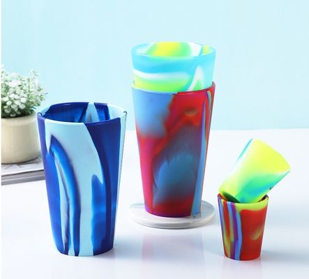 12oz aangepaste logo mokken siliconen materiaal geïsoleerde reis tumbler beker met handvat